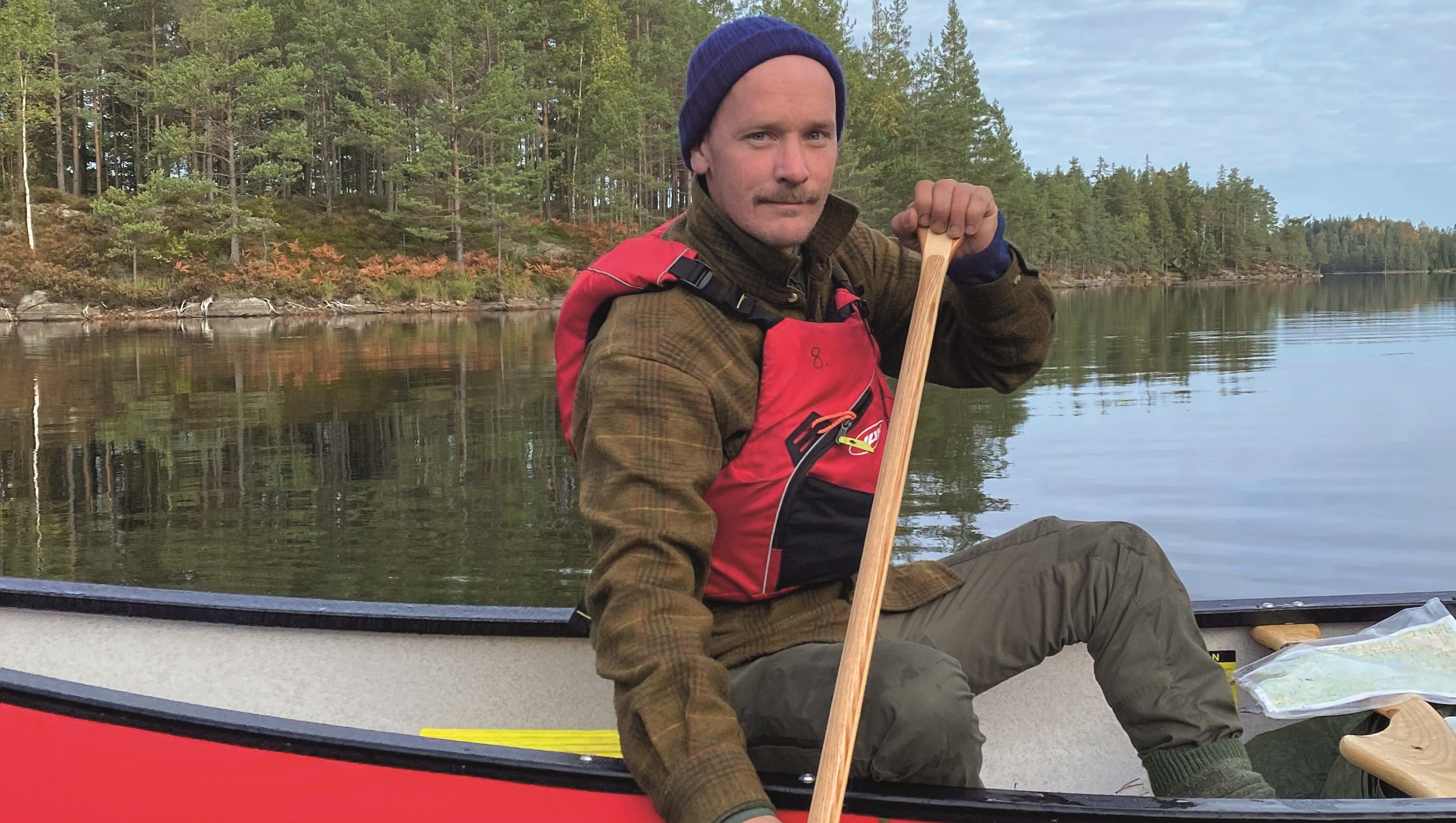 Marcus Jordansson i en kanadensare.