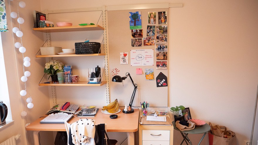 Bild från ett stort enkelrum, Nybo.