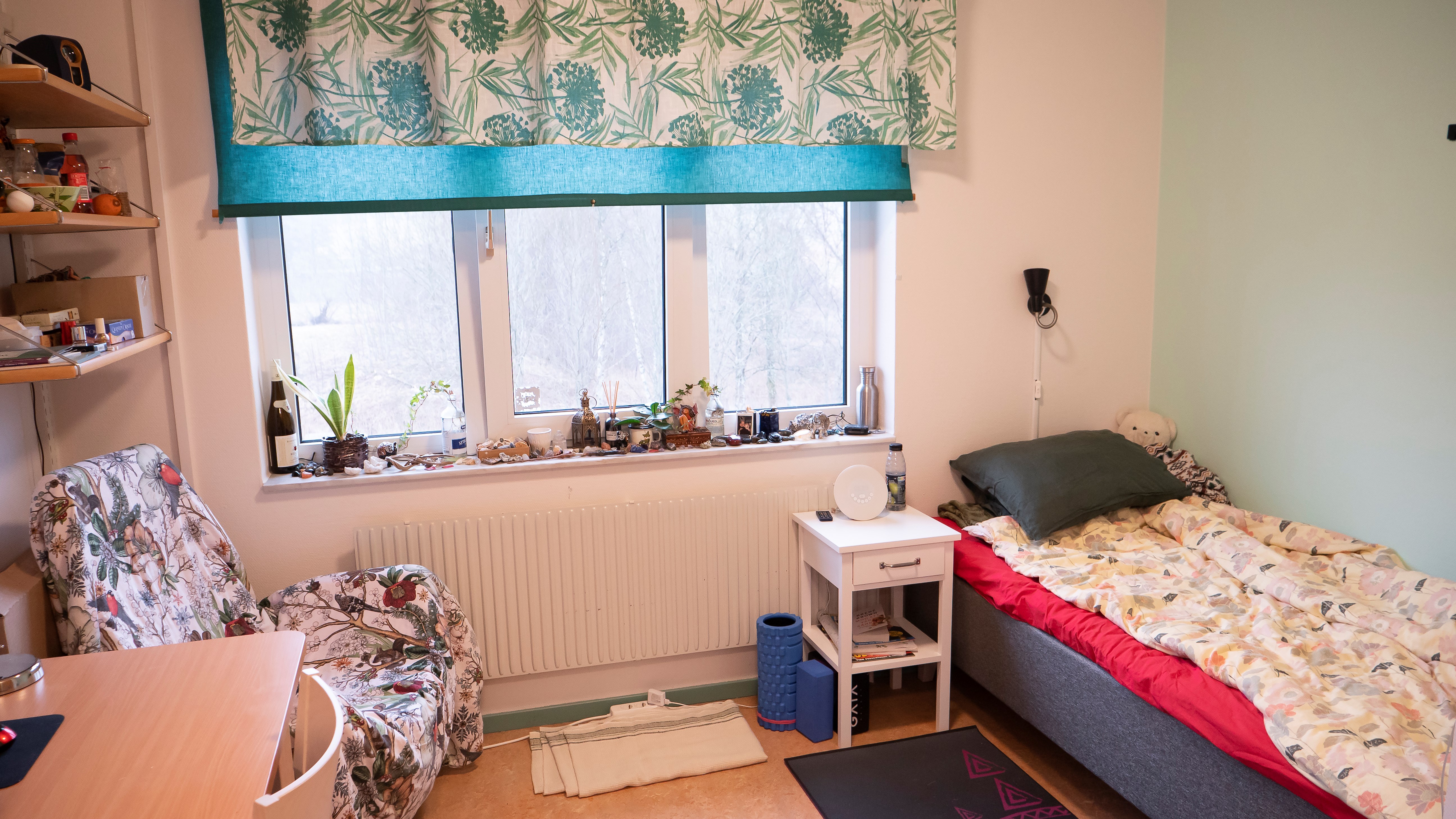 Litet enkelrum, internatet Nybo