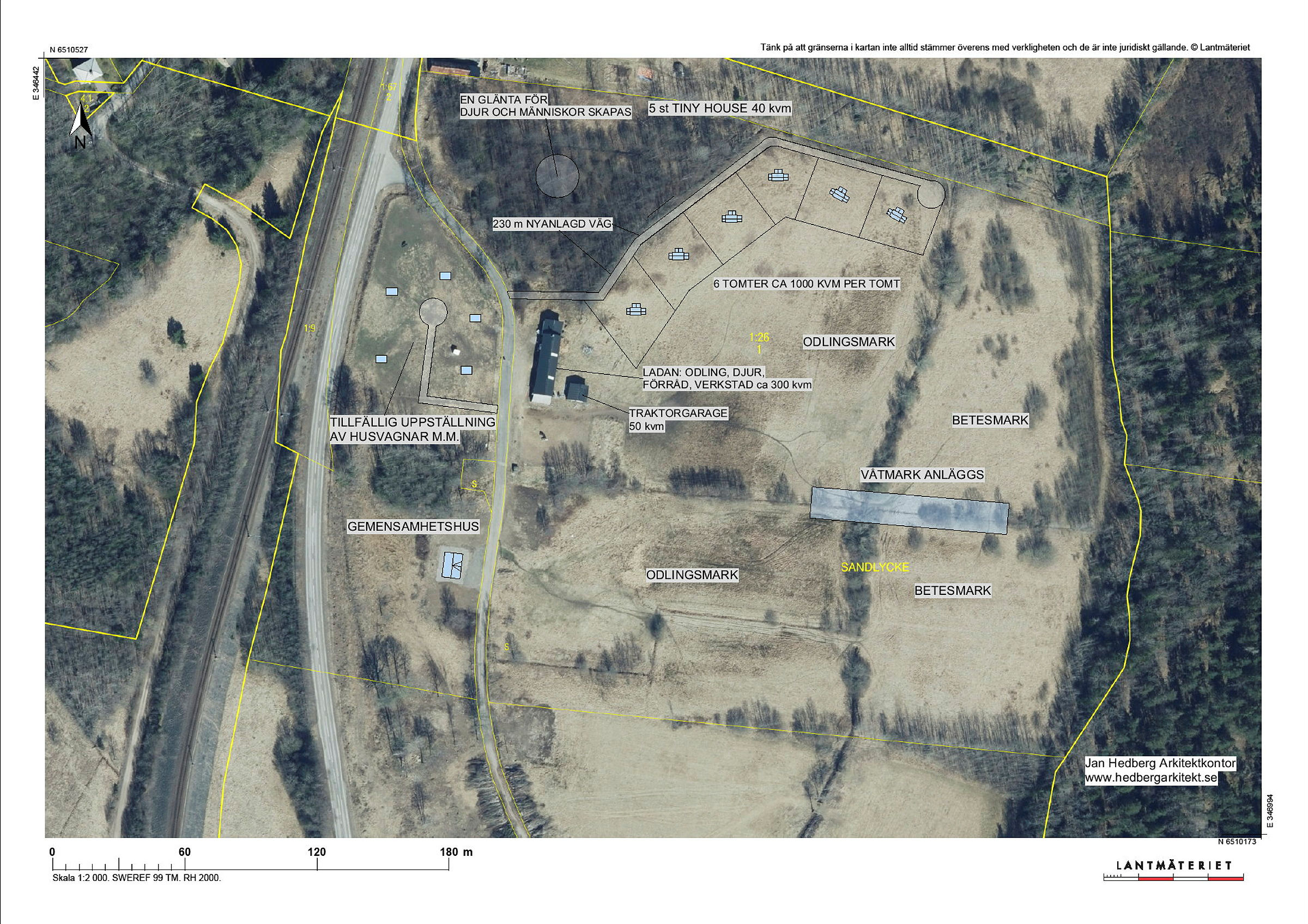 Planskiss Småhusbyn