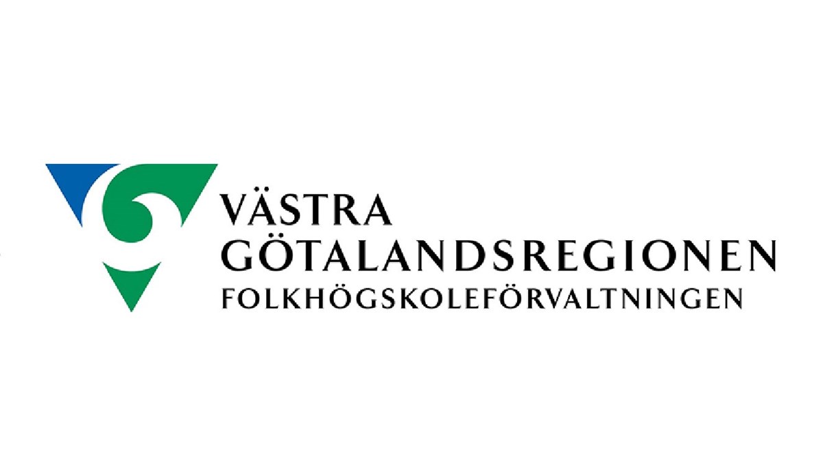 Logotyp Folkhögskoleförvaltningen i Västra Götalandsregionen.