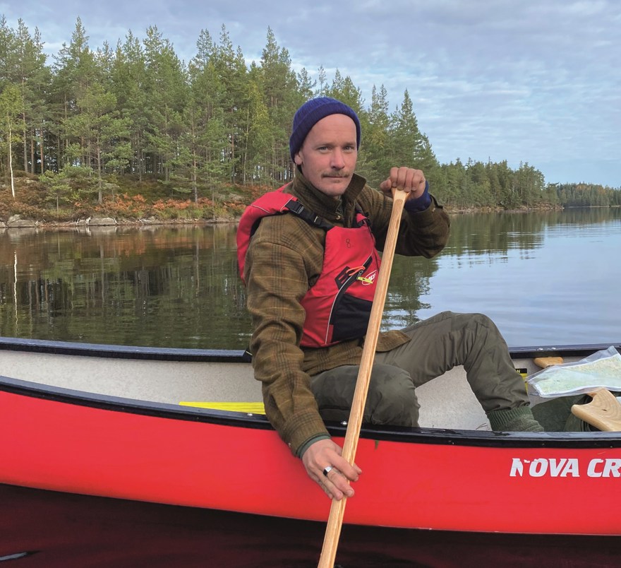 Marcus Jordansson i en kanadensare