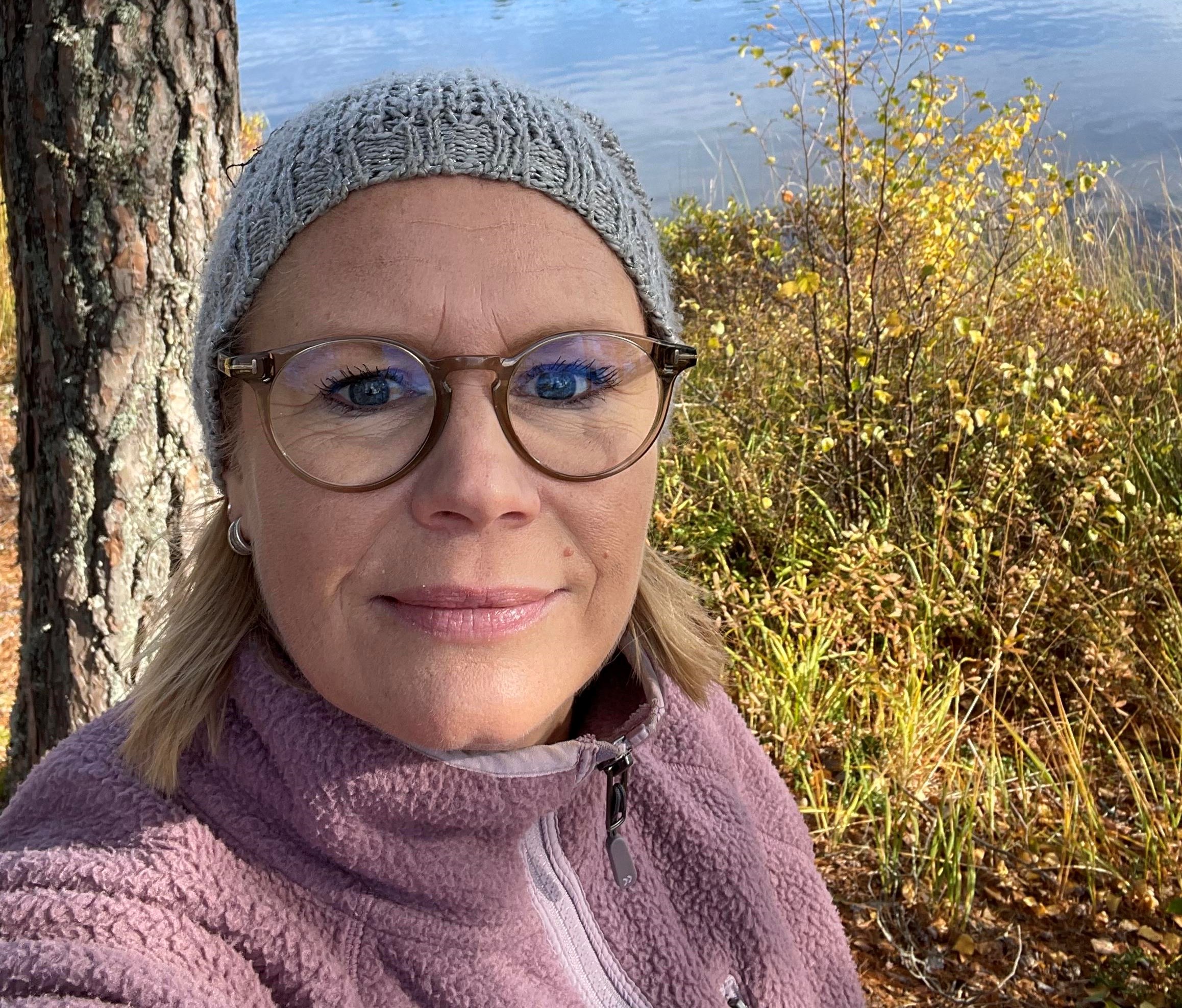 Läraren Erika Sandberg Offesson, som undervisar på Allmän kurs Friluftsliv.