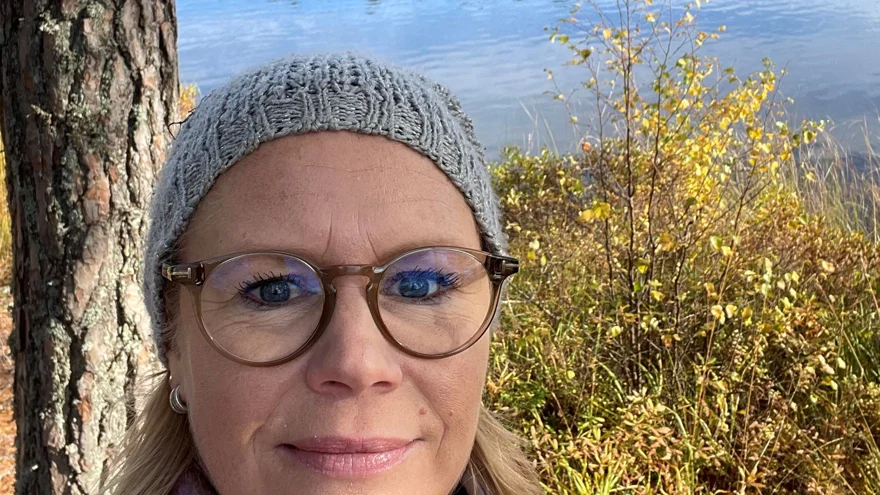Läraren Erika Sandberg Offesson, som undervisar på Allmän kurs Friluftsliv.